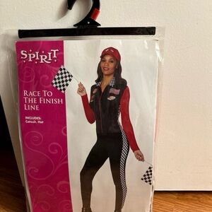 Spirit Race to the Finish Line Jumpsuit - Red and Black
